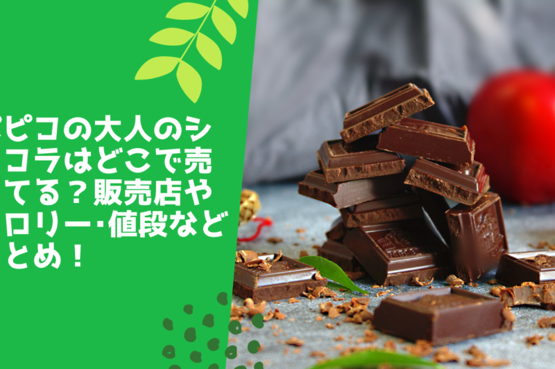 パピコの大人のショコラはどこで売ってる？販売店やカロリー･値段などまとめ！