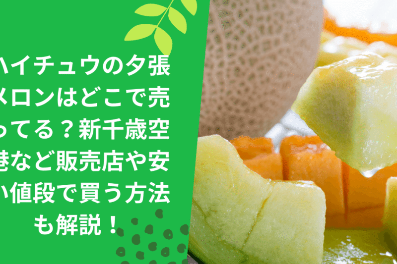 ハイチュウの夕張メロンはどこで売ってる？新千歳空港など販売店や安い値段で買う方法も解説！